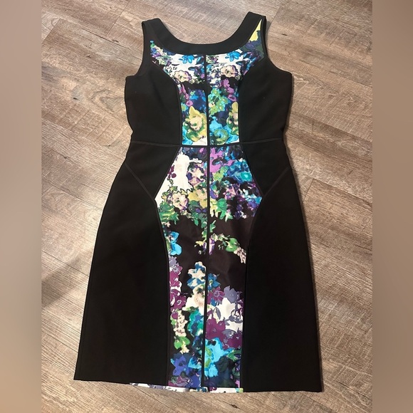 Ellen Tracy Blue Sheath Midi Dress Sleeveless Crew Neck - Picture 12 of 12